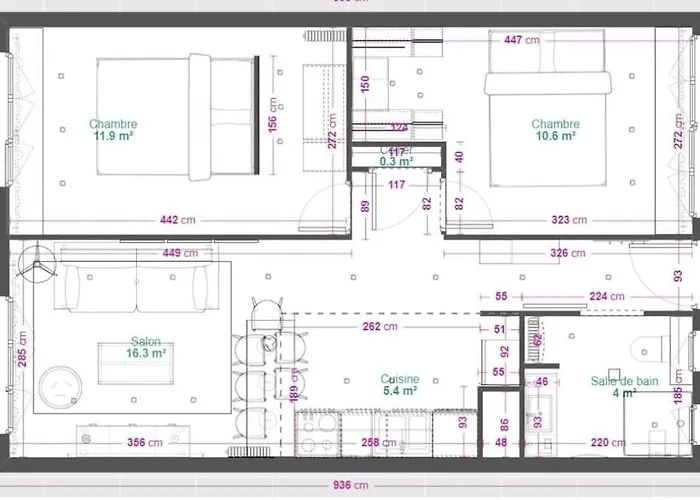 Appartamento Le 44, T3 Equipe Au Centre *